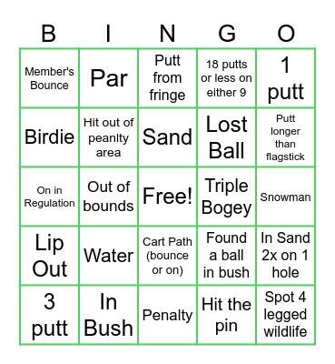 Grand Pines Girls 2025 Bingo Card