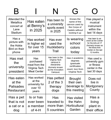 BINGO Card