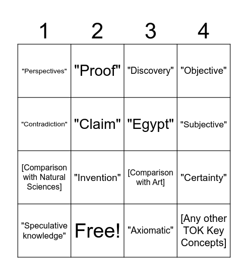 AOK Bingo! Bingo Card