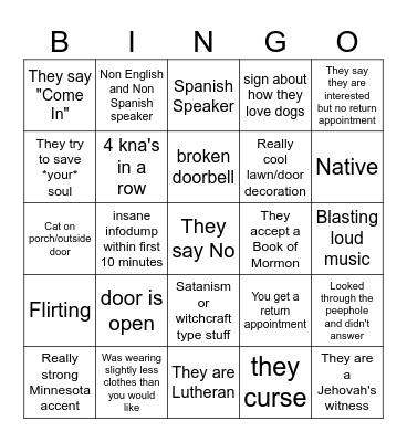 :D Bingo Card