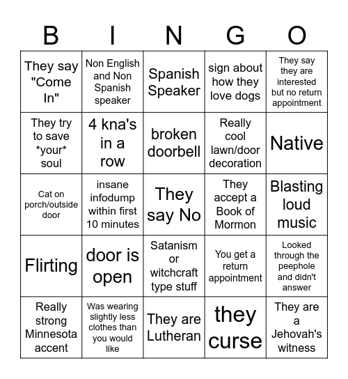 :D Bingo Card