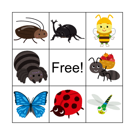 Bugs Bingo Card