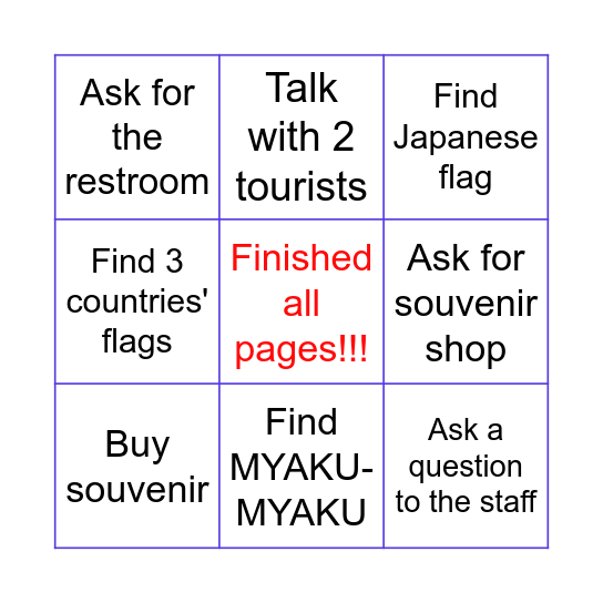 EXPO BINGO Card