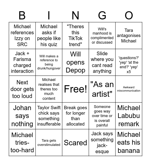 Music Cultural Sociology Bingo Card