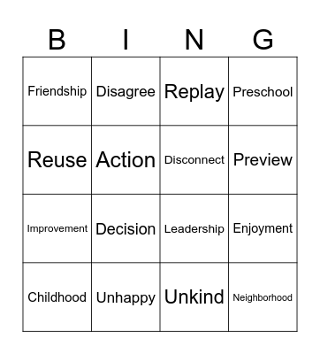 Bingo “Say it to keep it” Bingo Card