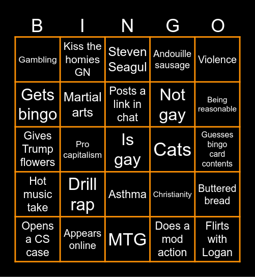 Alexander Bingo Card