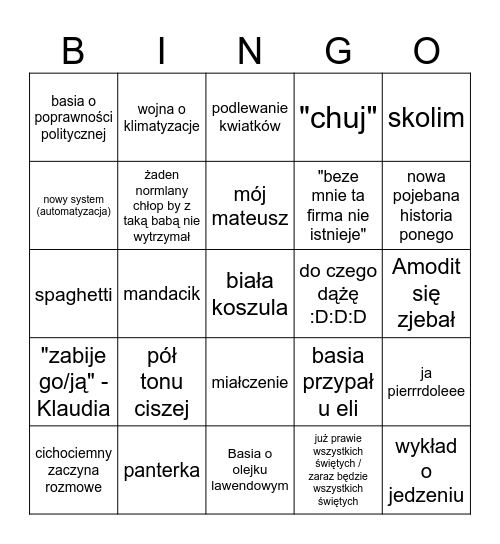 wrzesień w vasco Bingo Card