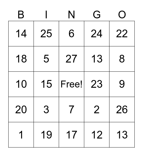 ADDITION AND SUBTRACTION Bingo Card
