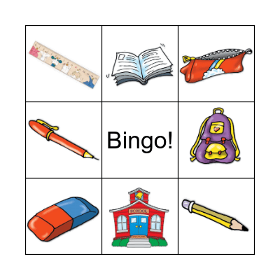 School items Bingo Card
