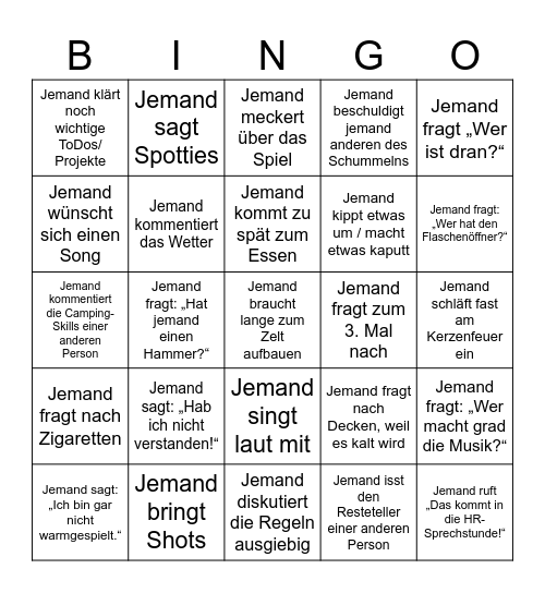 Spot BINGO Card
