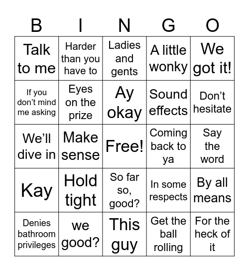 Strelchyk Bingo Card