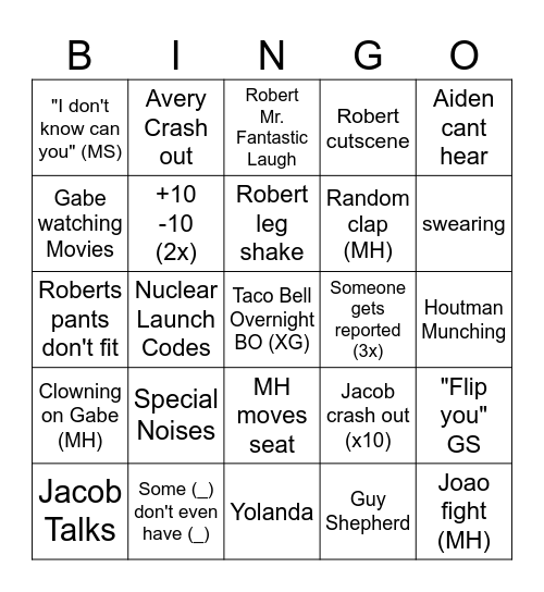 Bingo Card