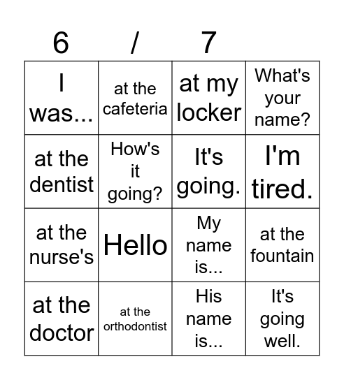 Faire l'appel Excuses Bingo Card