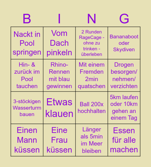 Algarve 25 Bingo Card