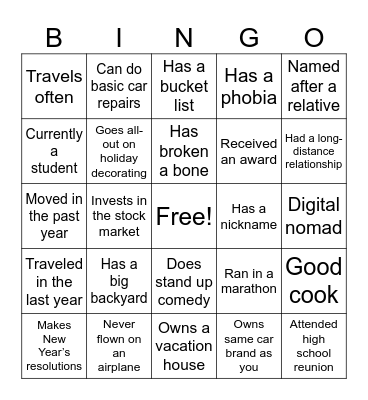 BINGO Card