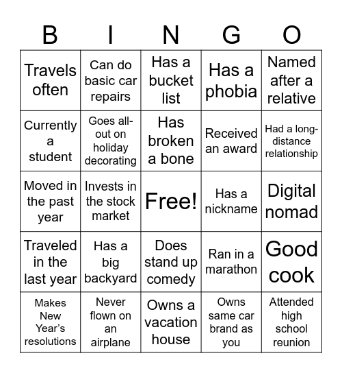 BINGO Card