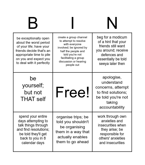 All Stars Bingo! Bingo Card
