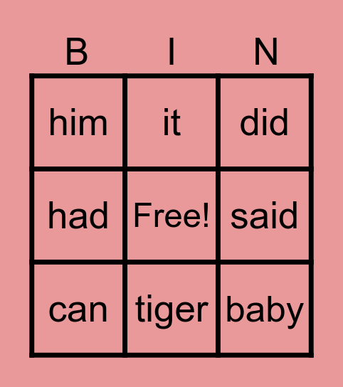 one Bingo Card