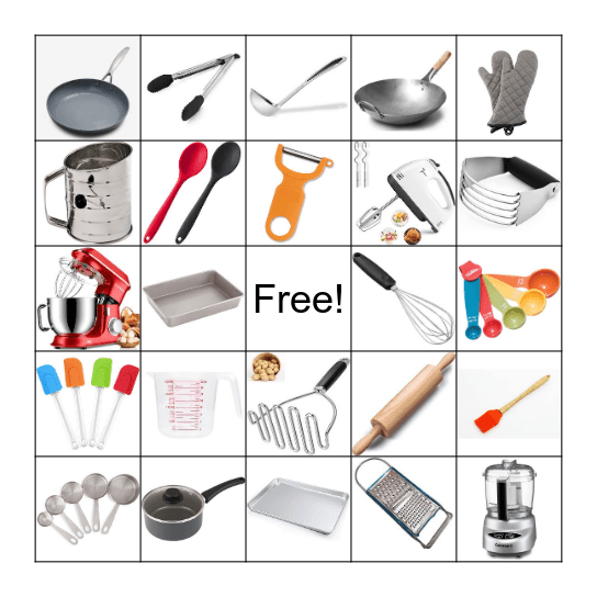Equipment Bingo Card