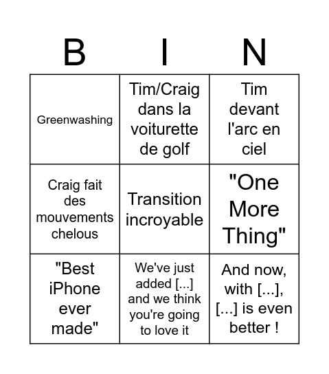 Keynote 2025 Bingo Card