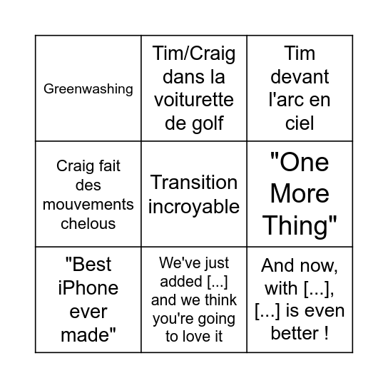 Keynote 2025 Bingo Card