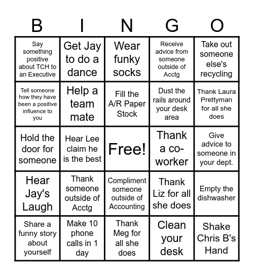 TCH Bingo Card