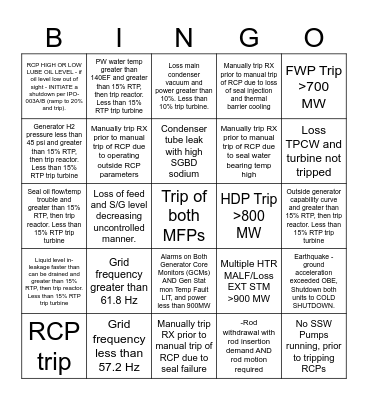 ABN/ALM Trip or Downpower Bingo Card