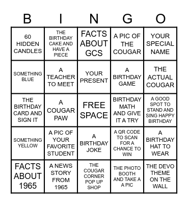 CAN YOU FIND? Bingo Card