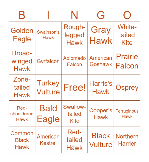 BIRDY Bingo Card