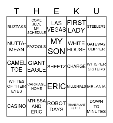 KU BINGO Card