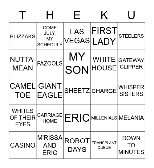 KU BINGO Card