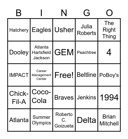 KEGS Bingo Card