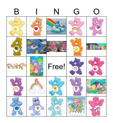 Care Bears Bingo Card