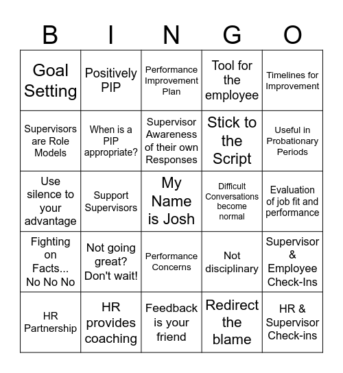 WHAT DID HE SAY? Bingo Card