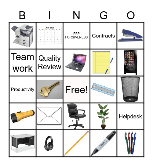 OFFICE Bingo Card