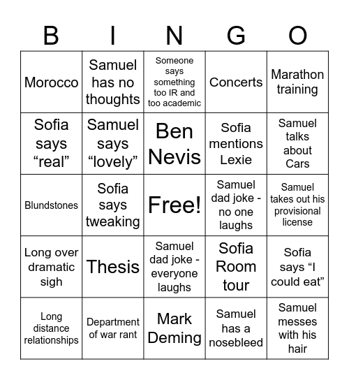 Birthday Bingo Bonanza Bingo Card