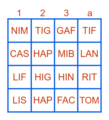 Alphabet Sound Bingo!!! Bingo Card