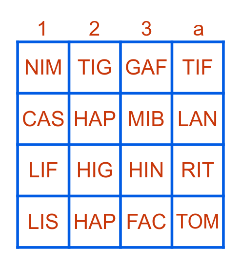 Alphabet Sound Bingo!!! Bingo Card