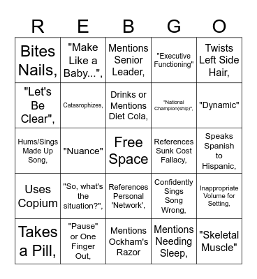 Black Bag Bingo Card