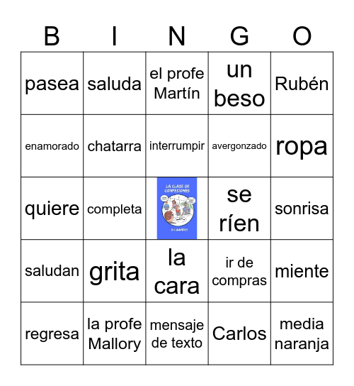 La clase de confesiones, Cap 1-4 Bingo Card