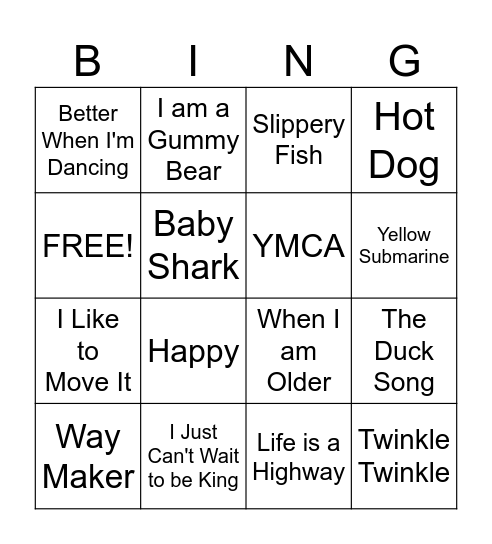BINGO Card