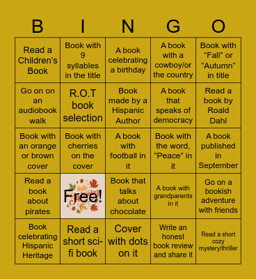 🍂September R.O.T Bingo Card