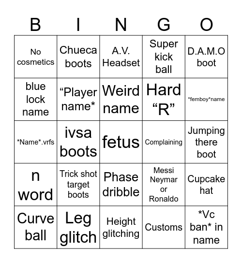 Vrfs Bingo Card