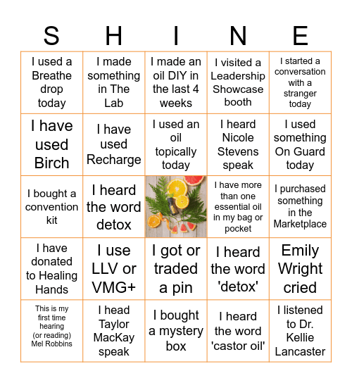the King's Garden 2025 Bingo Card