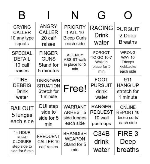Wellness Bingo Card