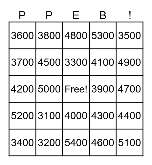 Code1 Bingo Card
