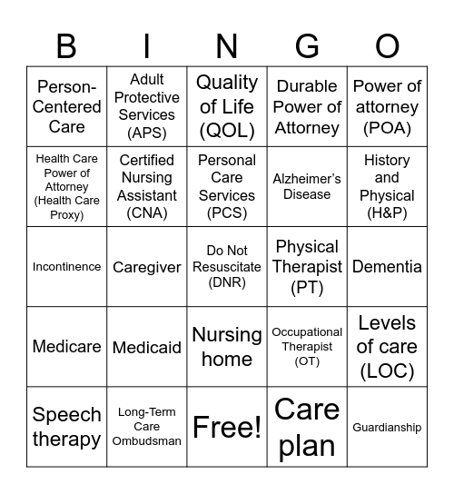 Bingo Card