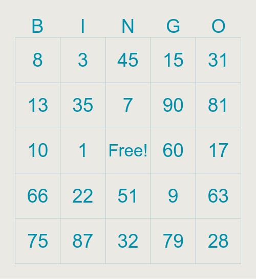 Bingo For Freedom Bingo Card