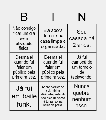 BINGO DUAS VERDADES E UMA MENTIRA Bingo Card
