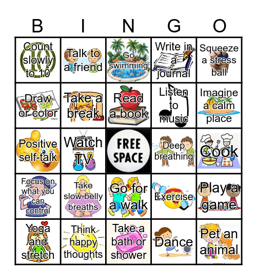 Coping Strategies Bingo! Bingo Card